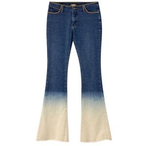 Vintage Y2K Lazer Jeans Ombre Retro Low Rise Flare Jeans Womens Size 7 Grunge